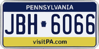 PA license plate JBH6066