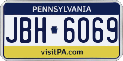 PA license plate JBH6069