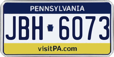 PA license plate JBH6073