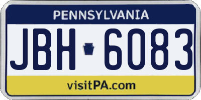 PA license plate JBH6083