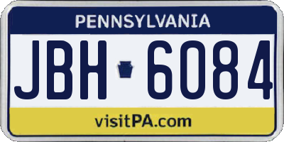 PA license plate JBH6084