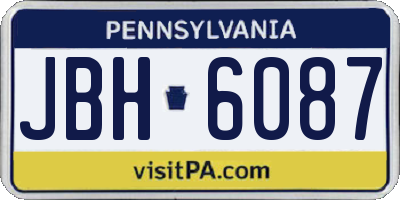 PA license plate JBH6087