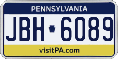 PA license plate JBH6089