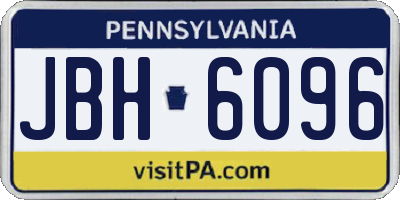 PA license plate JBH6096