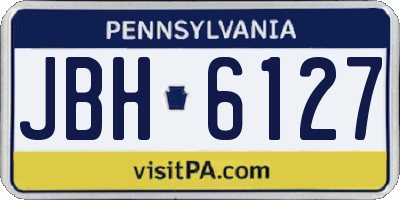 PA license plate JBH6127