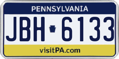 PA license plate JBH6133