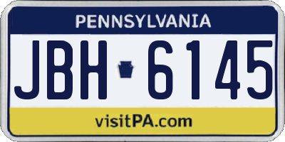 PA license plate JBH6145