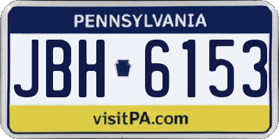 PA license plate JBH6153