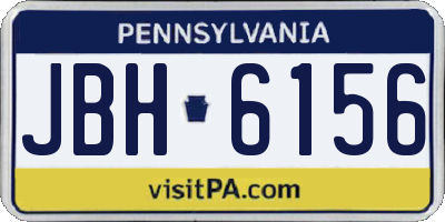 PA license plate JBH6156