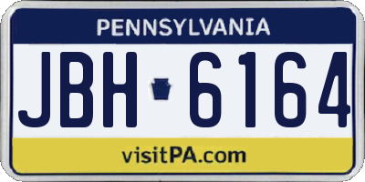 PA license plate JBH6164