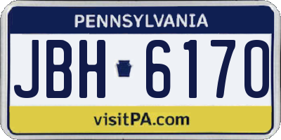 PA license plate JBH6170