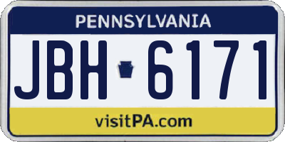 PA license plate JBH6171
