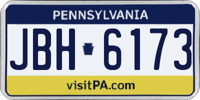 PA license plate JBH6173