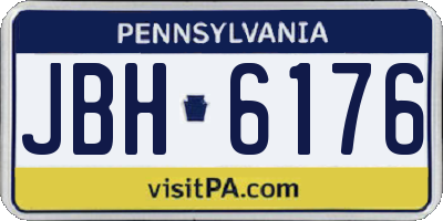 PA license plate JBH6176