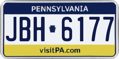 PA license plate JBH6177