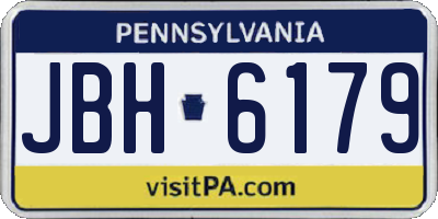 PA license plate JBH6179