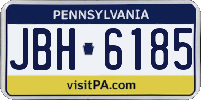 PA license plate JBH6185