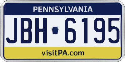 PA license plate JBH6195