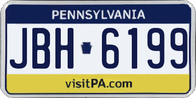 PA license plate JBH6199