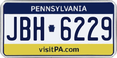 PA license plate JBH6229