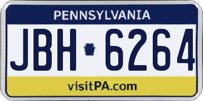 PA license plate JBH6264