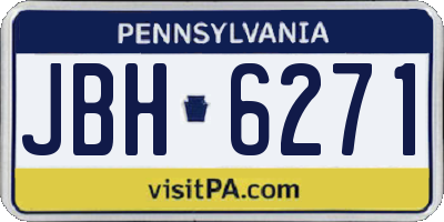 PA license plate JBH6271