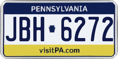 PA license plate JBH6272