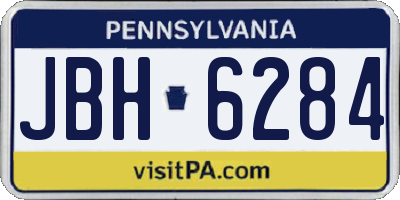 PA license plate JBH6284