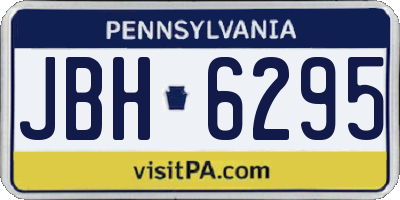 PA license plate JBH6295