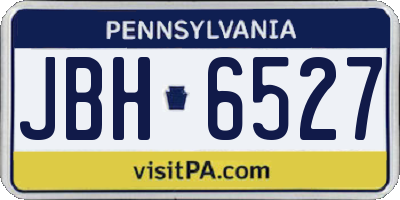 PA license plate JBH6527