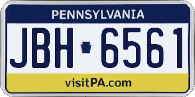PA license plate JBH6561