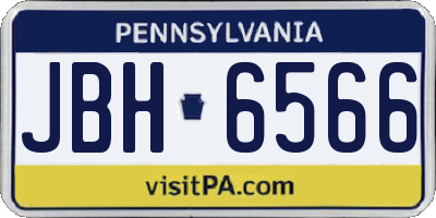 PA license plate JBH6566