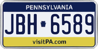 PA license plate JBH6589