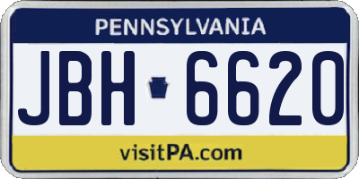 PA license plate JBH6620