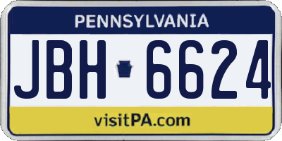 PA license plate JBH6624