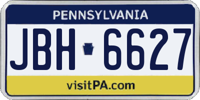 PA license plate JBH6627