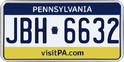 PA license plate JBH6632