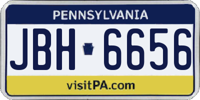 PA license plate JBH6656