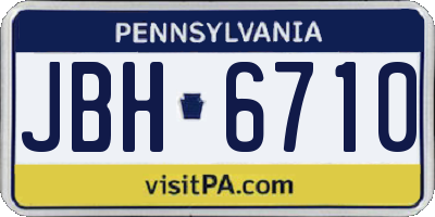 PA license plate JBH6710