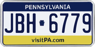 PA license plate JBH6779