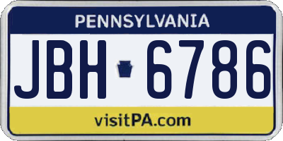 PA license plate JBH6786