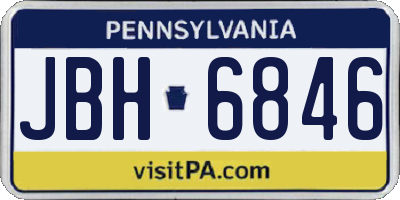 PA license plate JBH6846