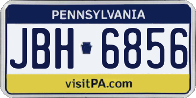 PA license plate JBH6856