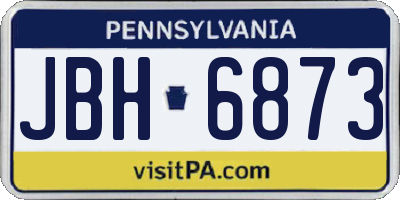 PA license plate JBH6873