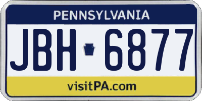 PA license plate JBH6877