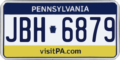 PA license plate JBH6879