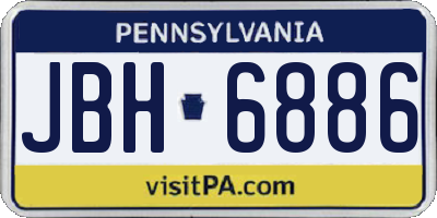 PA license plate JBH6886