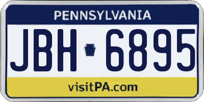 PA license plate JBH6895