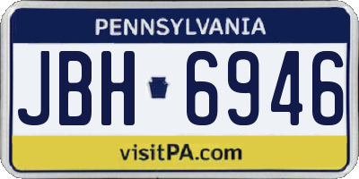 PA license plate JBH6946