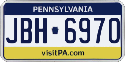 PA license plate JBH6970